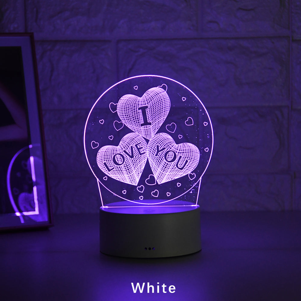 3D Night Light Led Infinity Romance
