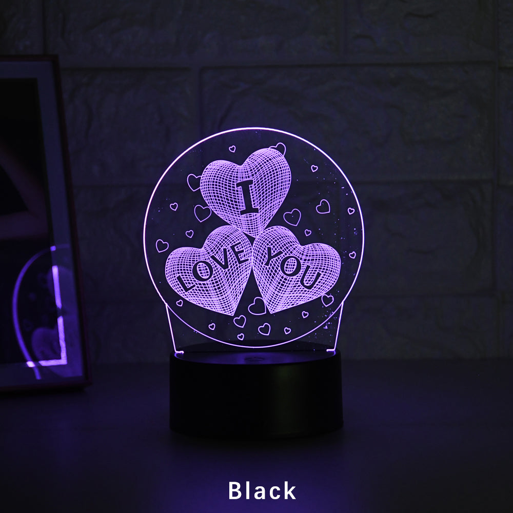 3D Night Light Led Infinity Romance