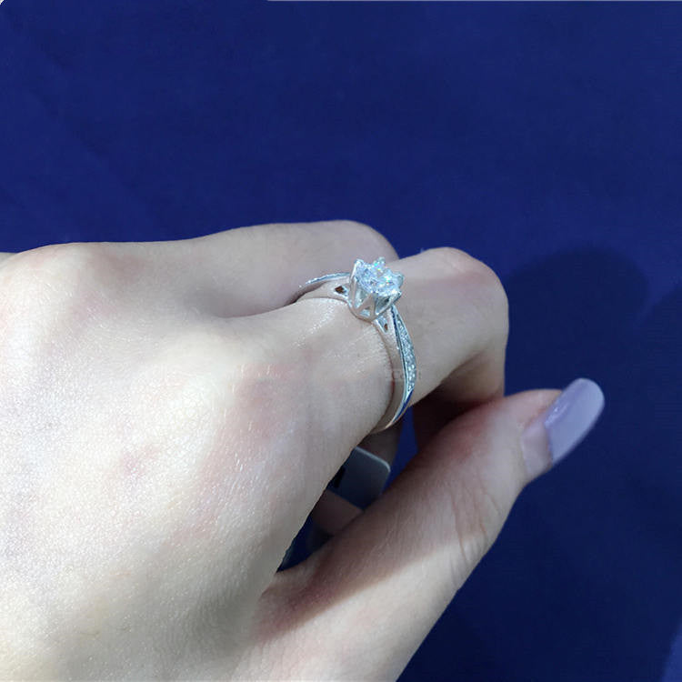 925 Silver Crystal Heart Ring